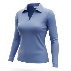 Lady Hagen Periwinkle Blue Button Down Shirt